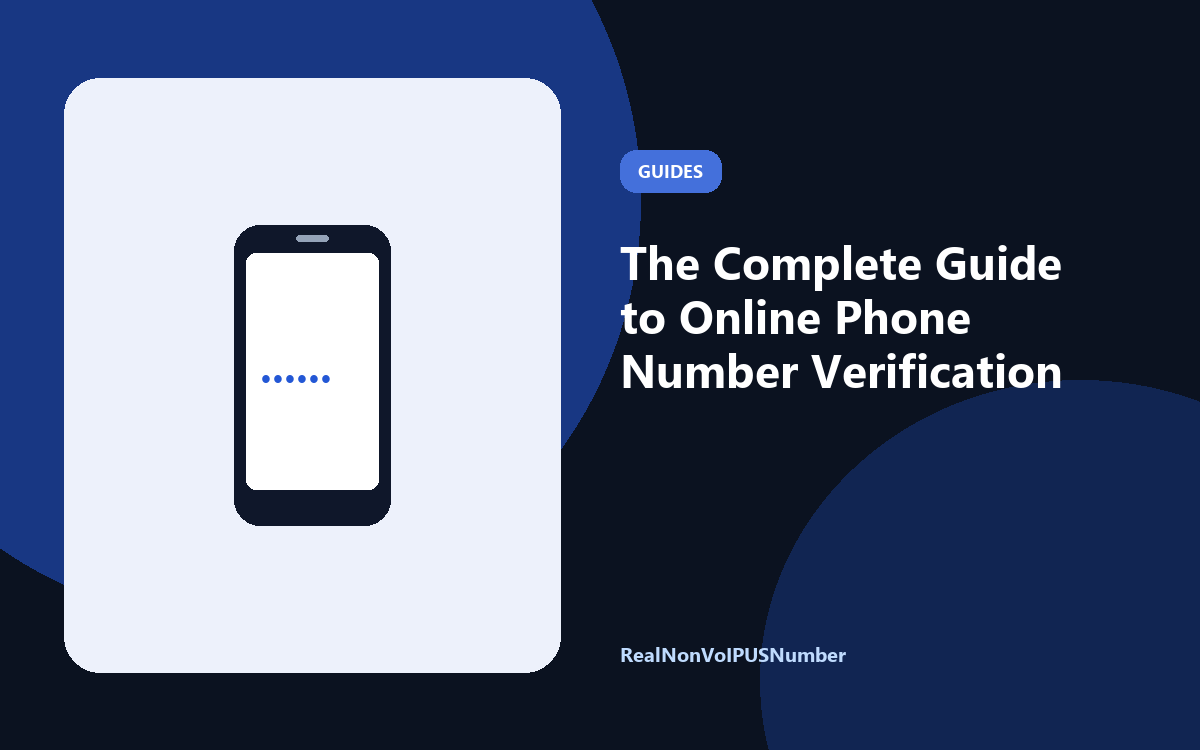 Roadmap graphic covering the stages of online phone number verification