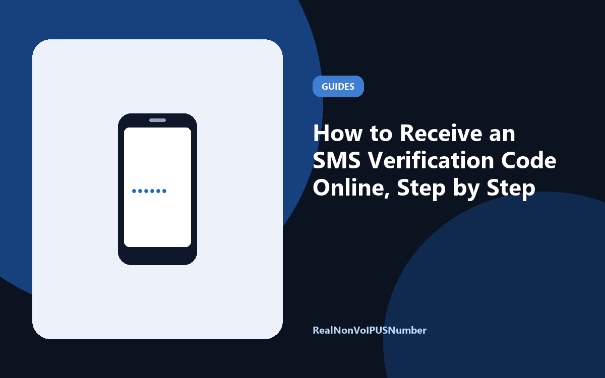 Step-by-step diagram of requesting a number and receiving an SMS code
