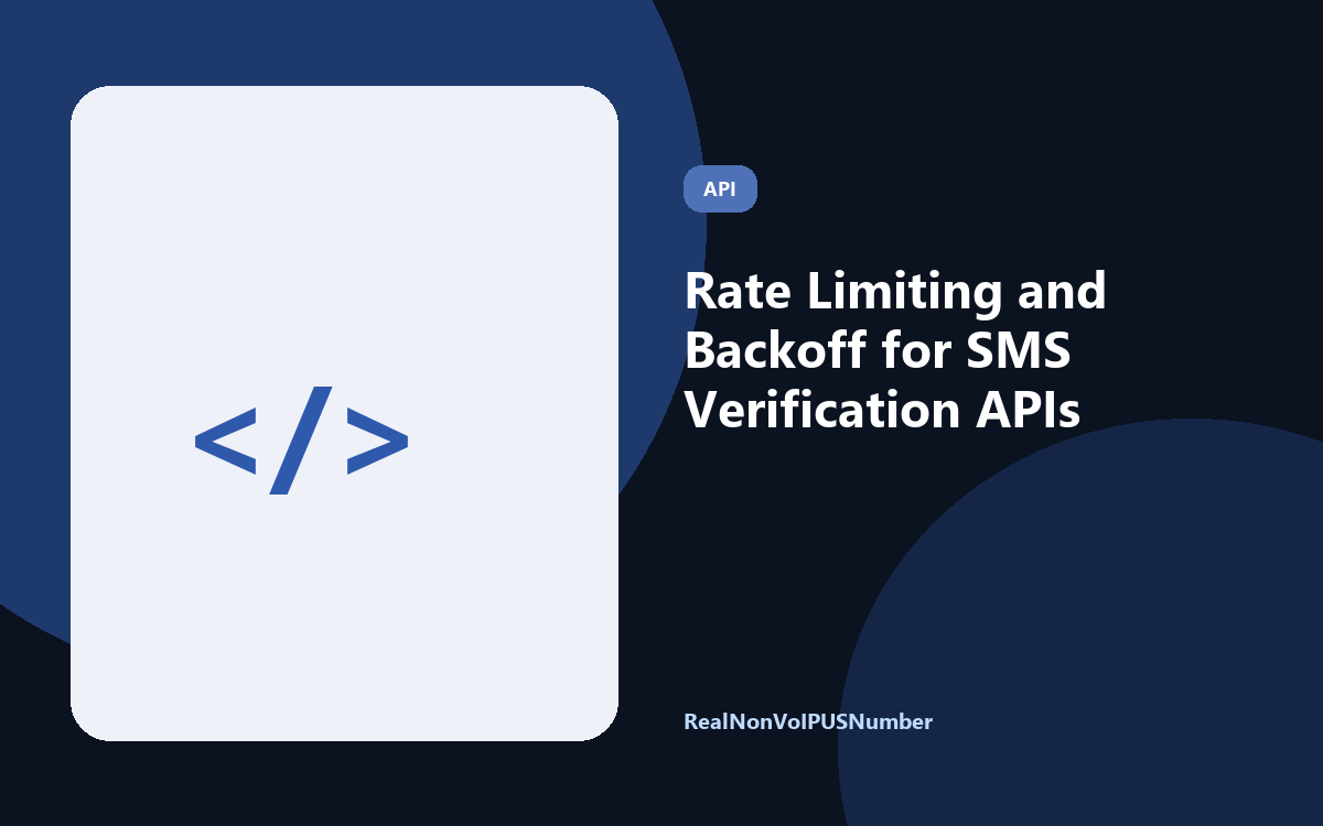 Diagram illustrating sms verification api rate limits for verification workflows