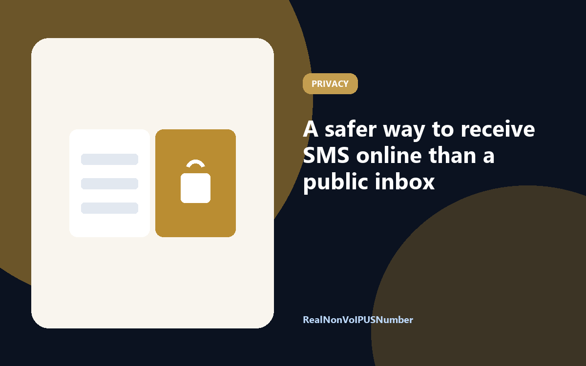 A safer way to receive SMS online than a public inbox