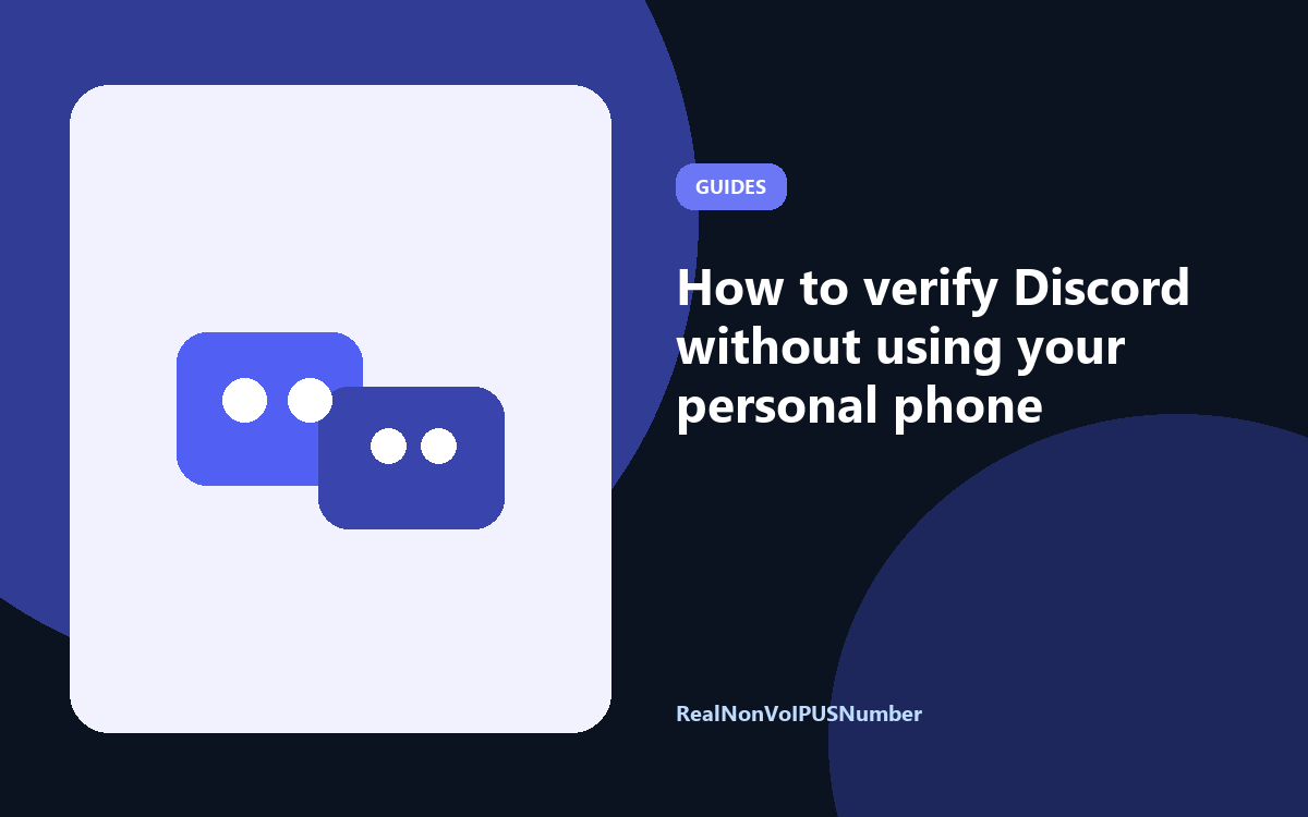How to verify Discord without using your personal phone